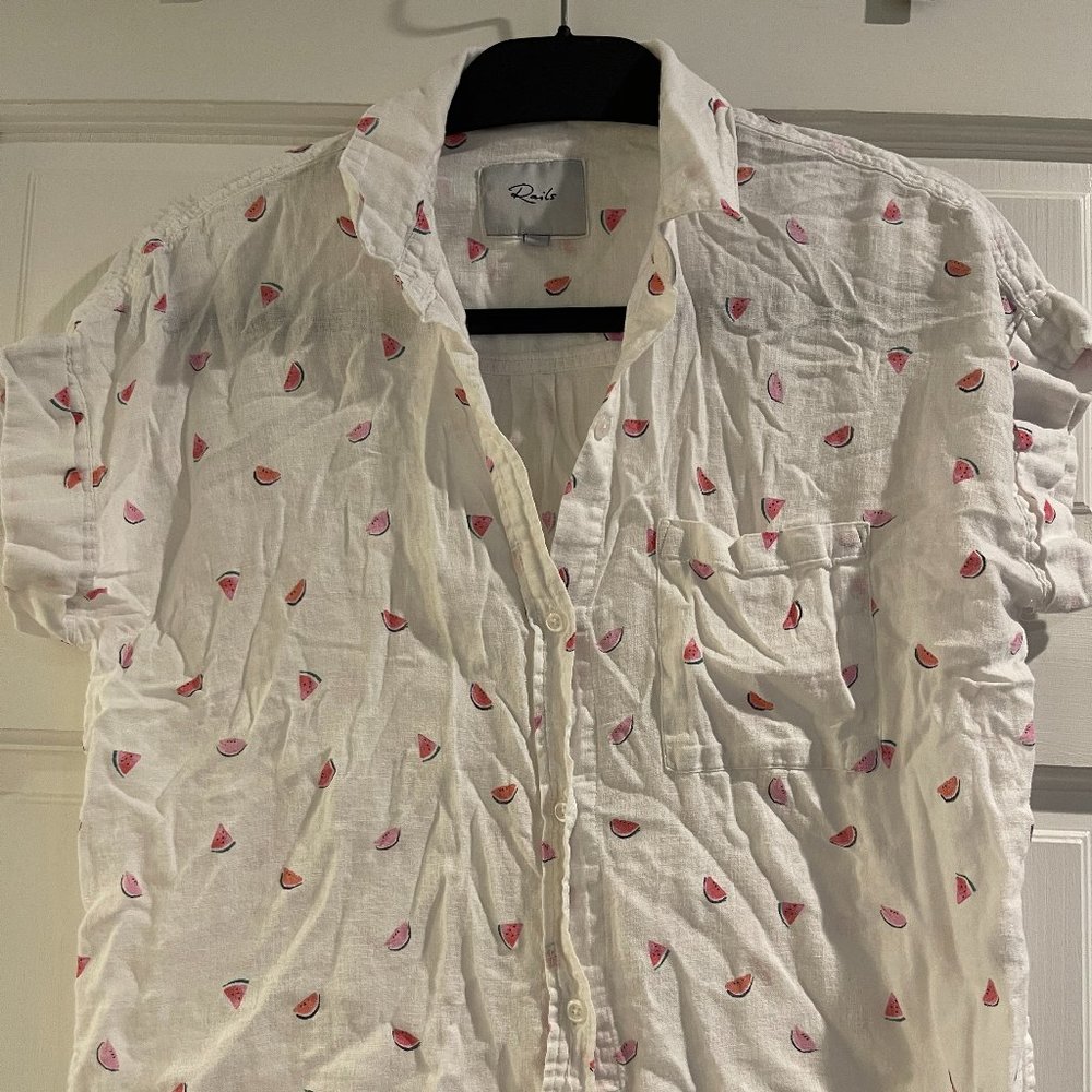 Rails Watermelon Short Sleeved Button Down Size XS